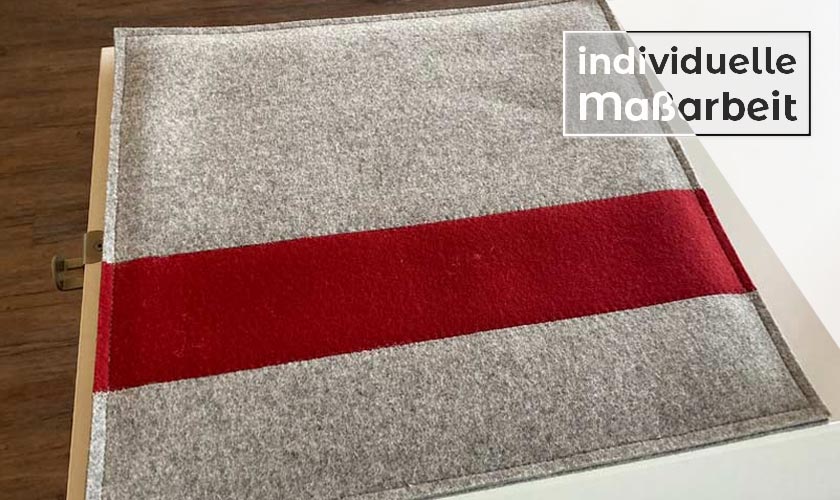 Filz Design: Sitzpolster Linea nach Maß Filz Design: Sitzpolster Linea nach Maß