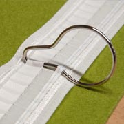 Metallvorhangringe / Bühnenband weiß - 1 cm bis VOK