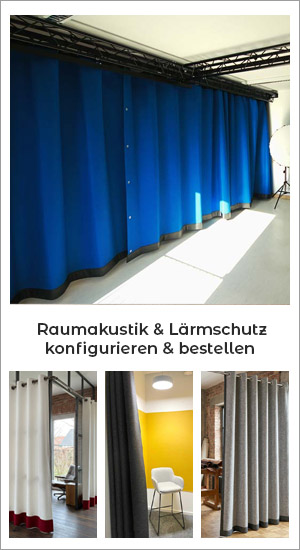 Akustikvorhang oder Schallschutzvorhang konfigurieren und bestellen