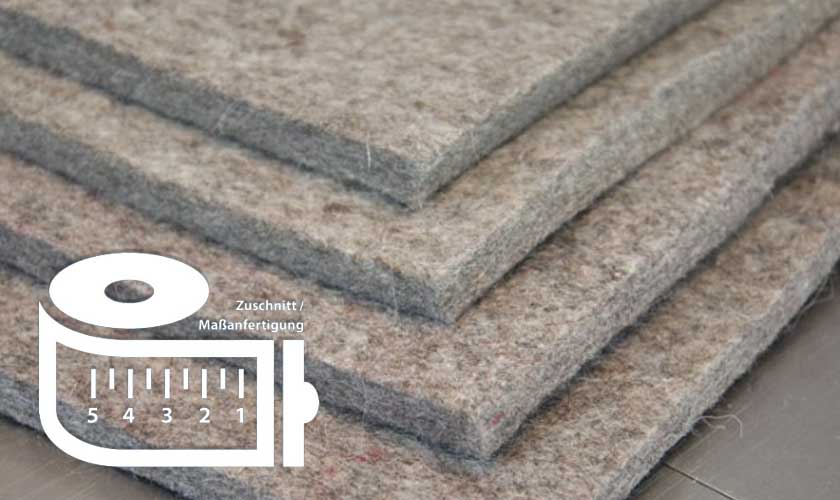 Ungefärbter Wollfilz Graubraun meliert 10 mm - im Zuschnitt Ungefärbter Wollfilz Graubraun meliert 10 mm - im Zuschnitt