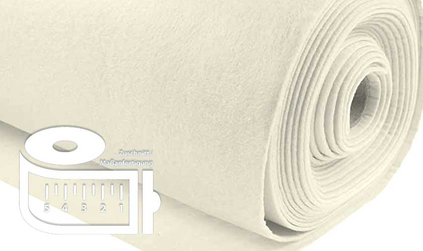Ungefärbter Wollfilz Naturweiss 2 mm Ungefärbter Wollfilz Naturweiss 2 mm