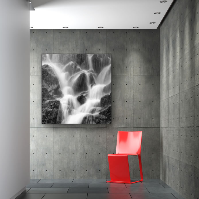 Schallschluckbild Wasserfall 110 x 110 x 10 cm Akustikbild / Bassabsorber "Wasserfall"