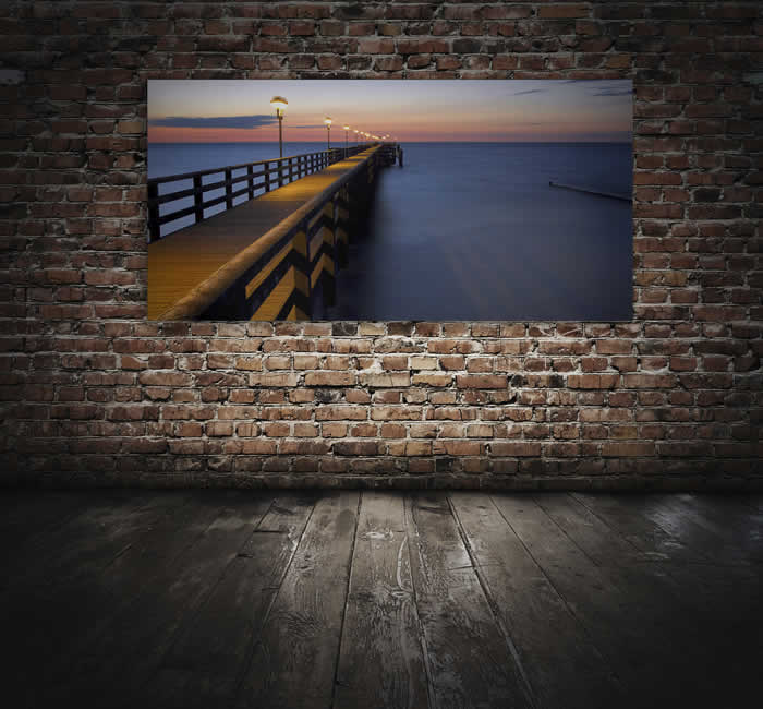 Schallschluckbild Seabridge 01 220 x 110 x 10 cm Akustikbild / Absorber "Seabridge 01"