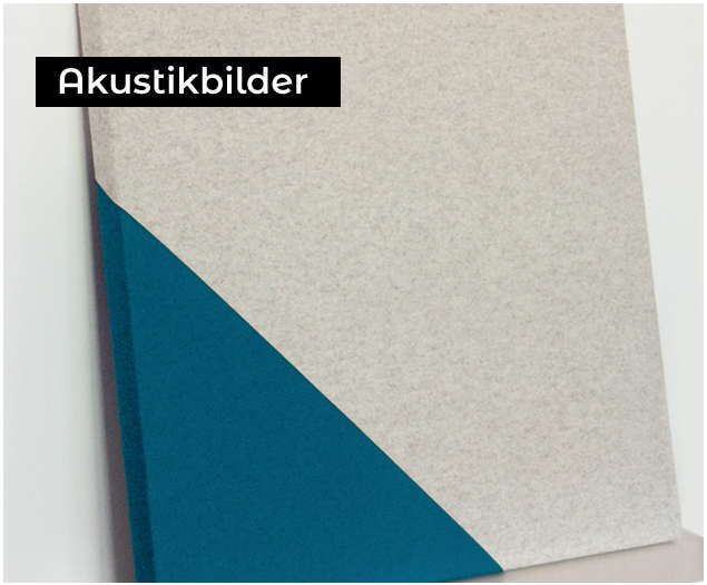 Filz: Akustikelemente, Akustikbilder und Schallschlucker nach Maß Akustikbild, Breitbandabsorber und Bassabsorber nach Maß aus Filz