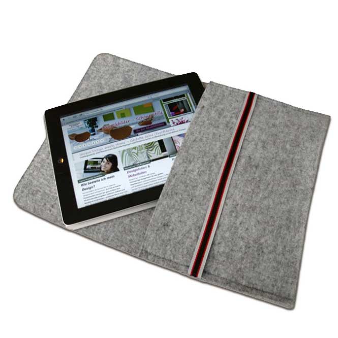 Laptoptasche aus Filz nach Maß Laptoptasche und iPad-Hüllen "Sinus" nach Maß - Handarbeit aus Wollfilz