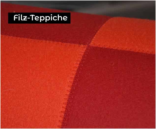 Karo: Teppiche und Läufer nach Maß Filzteppiche und Filzläufer in vielen Designs nach Maß