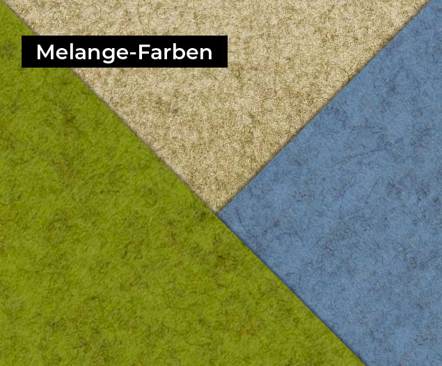 Designfilze in melierten Farben