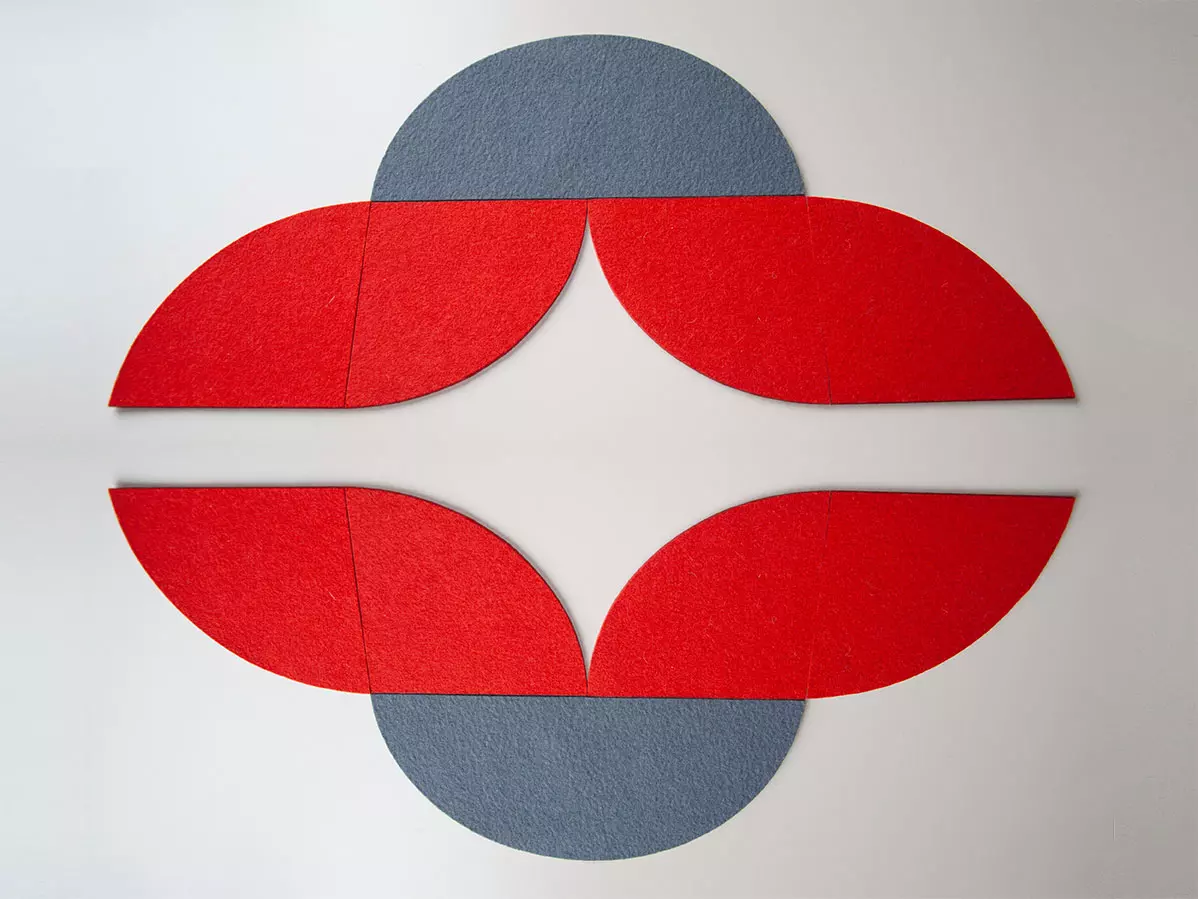 Designfilz - Designs aus Halbkreis und Viertelkreis