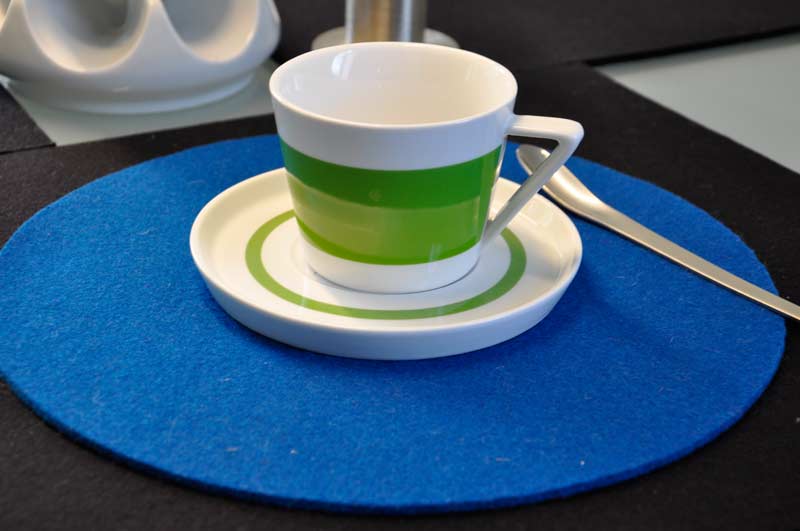 Tischset aus Wollfilz rund Platzset aus Filz - Rund