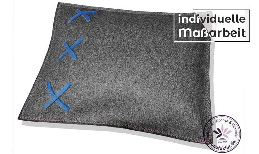 Design-Filz-Kissen Tuga nach Maß Design-Filz-Kissen Tuga nach Maß