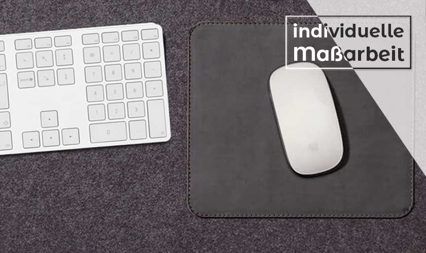 Schreibtischauflage aus Filz und Leder Tastaturunterlage aus Filz mit Ledermousepad