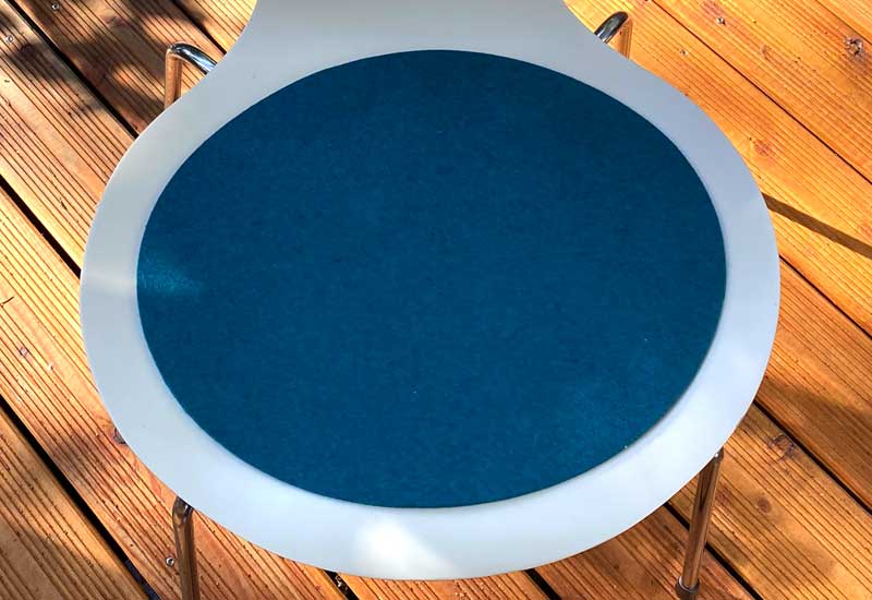 Filz: Stuhlauflage oval Filz: Stuhlauflage oval