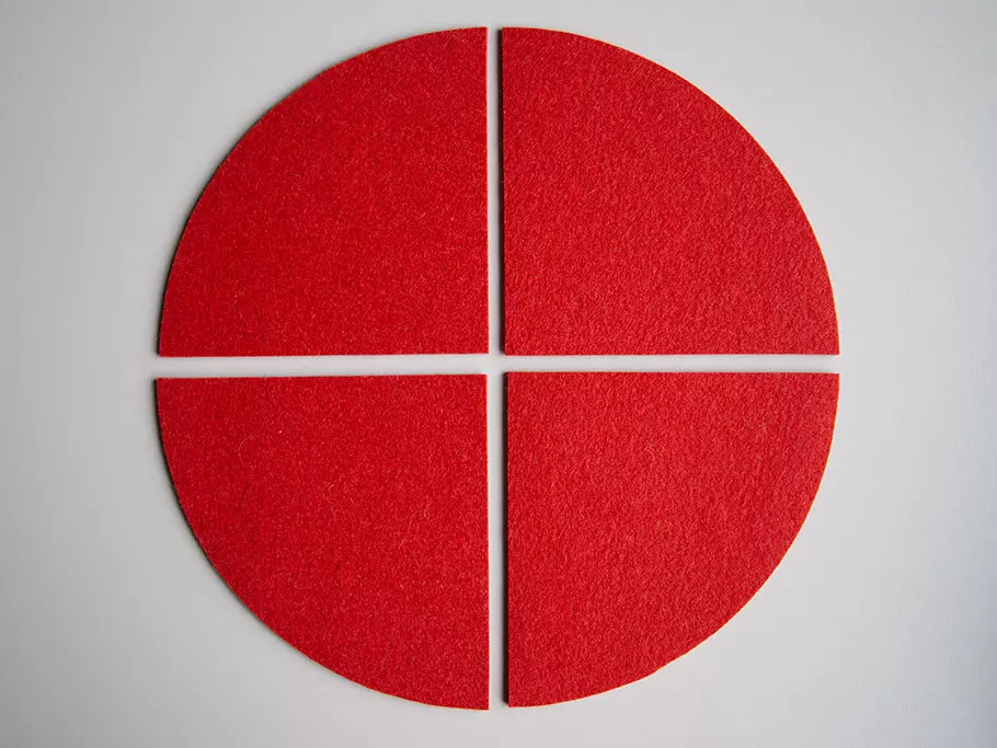 Designfilz - Viertelkreis Zuschnitte