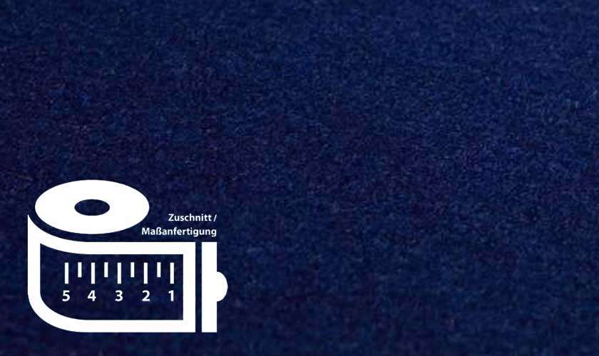 Blauer Filz im Zuschnitt