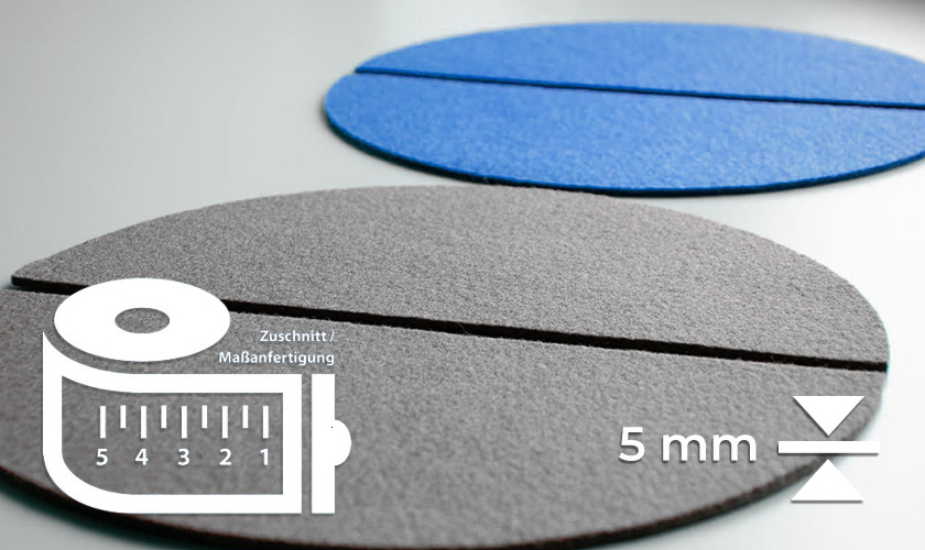 Halbrunde Filzzuschnitte aus 5mm Designfilz Halbrunde Filzzuschnitte aus 5mm Designfilz