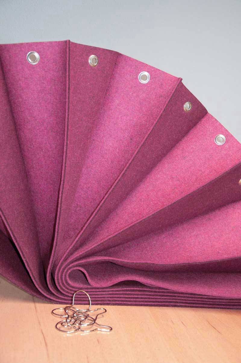 Filzvorhang Zick.Zack - Farbe Magnolie / Pink meliert Filzvorhang Zick.Zack - Farbe Magnolie / Pinkmeliert