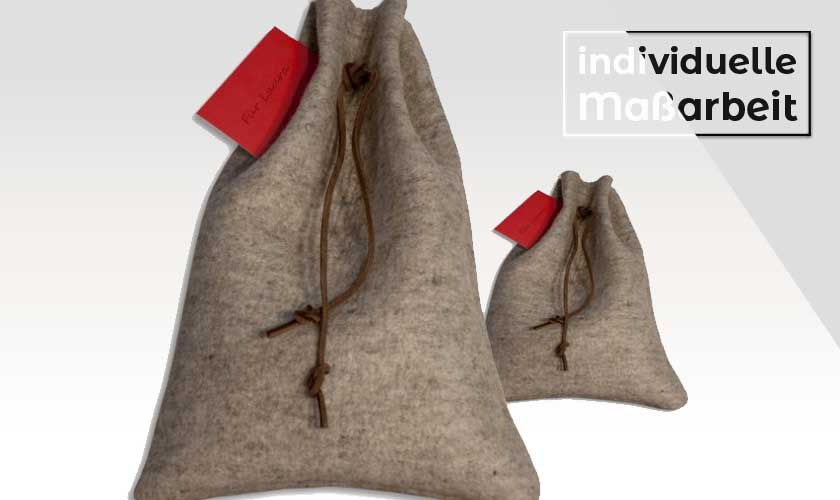 Filzsack nach Maß Filzsäckchen nach Maß
