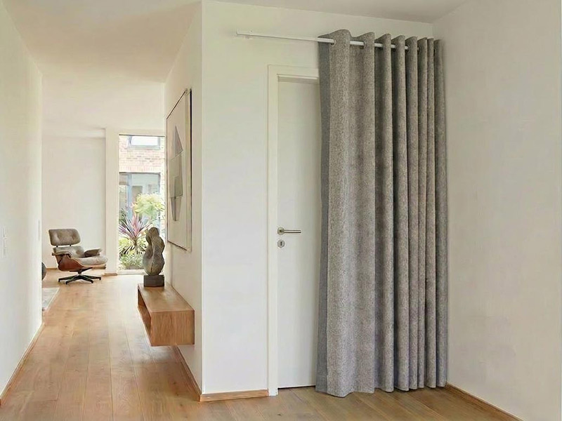 Filzvorhang aus Wollfilz 3mm grau