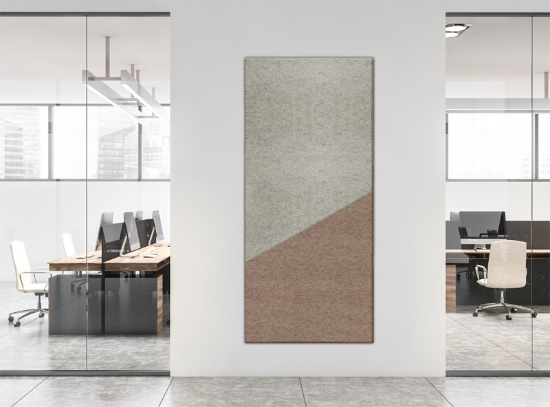 Schallschlucker Obliquo in Flur und Büro Akustikbild Obliquo in Flur und Büro