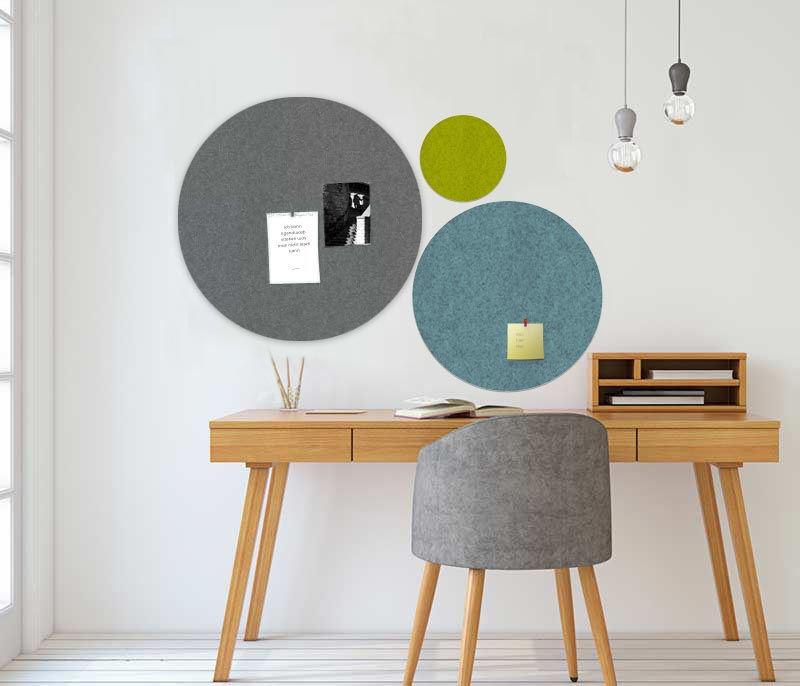 Selbstklebender Filz Dot - 100 % Wolle Filzfliese rund - 100 % Schurwolle