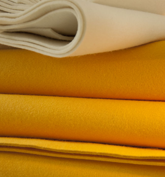 Designfilz - 100% Wolle - Gelb / Honig Designfilz Gelb / Honig - 3 mm dick im individuellen Zuschnitt