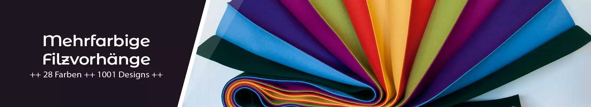 Mehrfarbiger Filzvorhang - Designvorhänge aus Filz