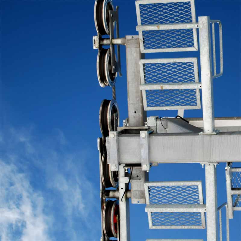 Motiv: Seilbahn Duo01 Akustikbild / Schallabsorber "Sky Walker No. 01"