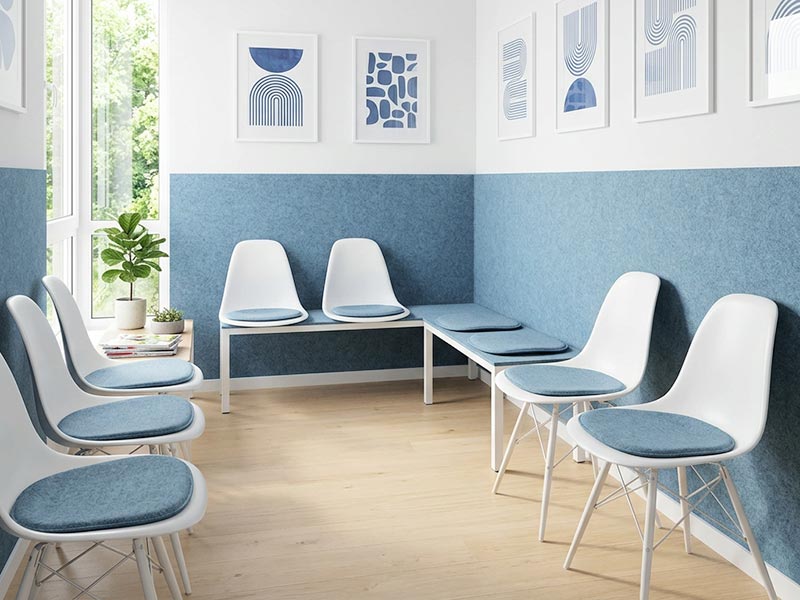 SQUARE Filz-Wand-Design, selbstklebend in 28 Farben und 3 Stärken nach Maß Wandfilz und Sitzpolster nach Maß aus Wollfilz