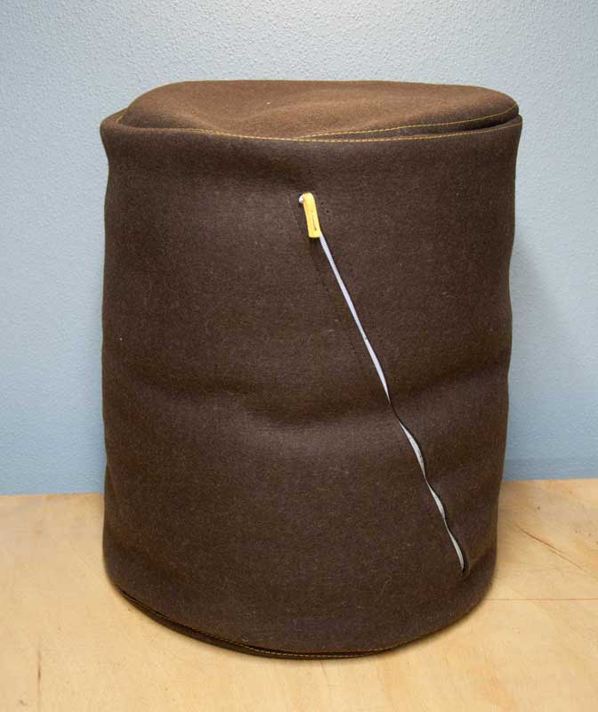Filzhocker-sitzsack-filz-dunkelbraun-meliert Filzhocker-sitzsack-filz-cafe