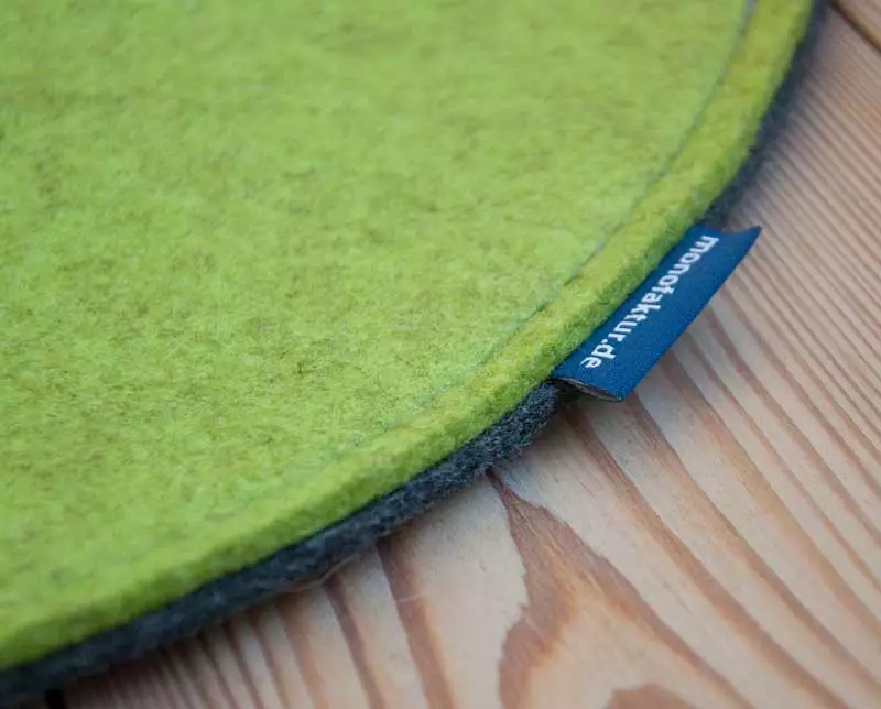 Sitzkissen Filz rund ca.35 cm 100% Wolle als Stuhlkissen Farbe 29