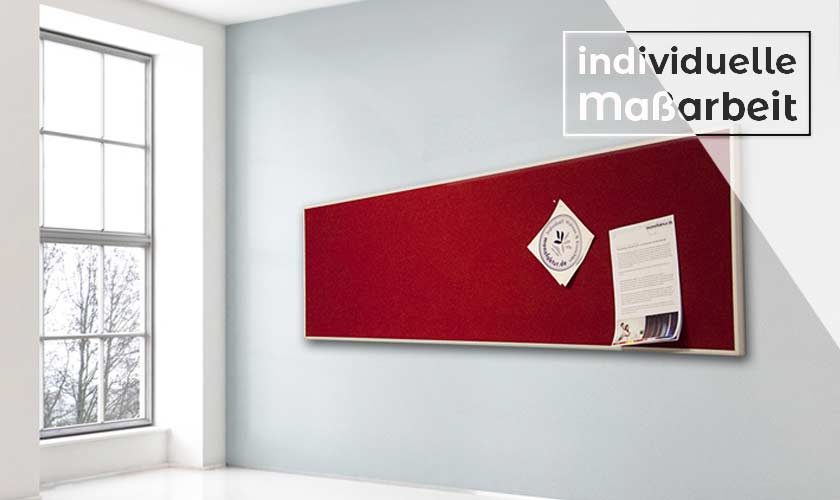 Pinboard und Memoboard nach Maß aus Filz Pinwand aus Filz und Kork nach Maß