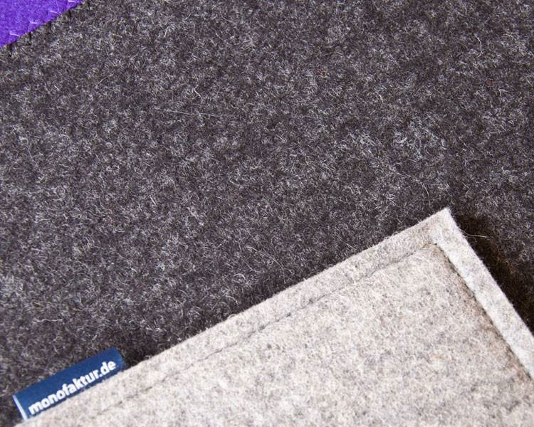Filzteppich - Oberseite Designfilz, Unterseite Wollfilz Maßgefertigte Teppiche und Läufer aus Wollfilz