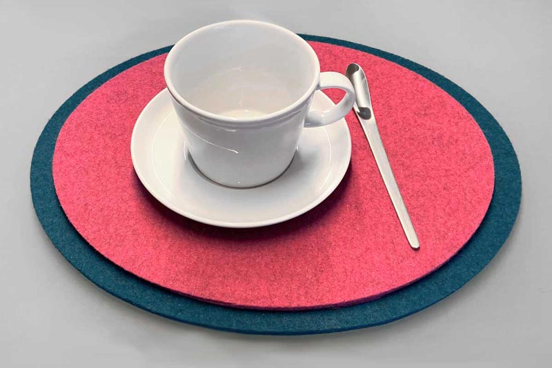 Tischsets aus 5 mm Wollfilz Tischsets aus 5 mm Wollfilz