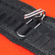 Bühnenband schwarz mit Metallhaken, 3 cm VOK 