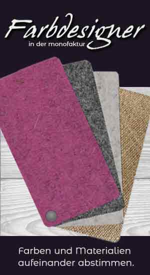 Farben und Materialien aufeinander abstimmen Farbdesigner der monofaktur