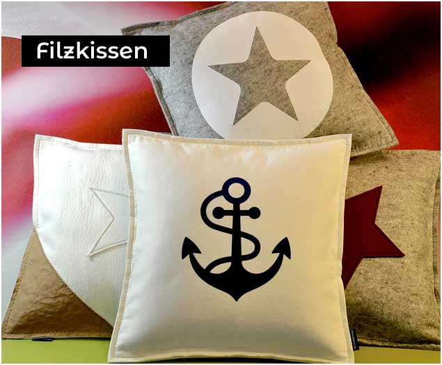 Filzkissen und Kissenhüllen aus Filz Filzkissen und Kissenhüllen aus Filz