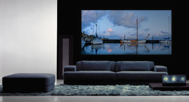 Schallschluckbild Blue Harbour 220 x 110 x 10 cm Akustikbild / Absorber "Blue Harbour"
