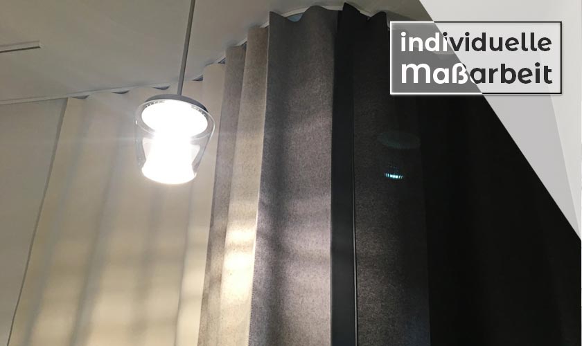 Mehrfarbige Filzvorhänge - Design aus 100 % Schurwolle Mehrfarbige Filzvorhänge - Design aus 100 % Schurwolle