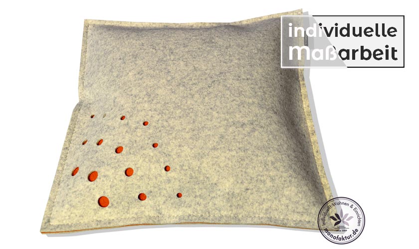 Filzkissen Dots nach Maß Filzkissen Dots auf Filz als Maßanfertigung