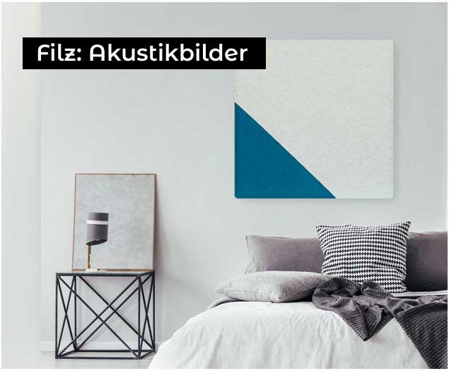 Filz: Akustikbild und Breitbandabsorber nach Maß Filz: Akustikbild - Schallabsorber nach Maß