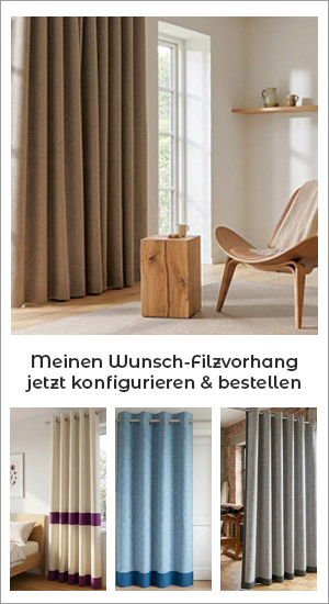 Filzvorhang nach Maß konfigurieren und bestellen
