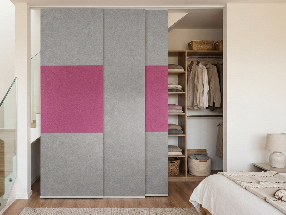 Flächenvorhang Band aus stabilem Designfilz nach Maß Schiebvorhang Band aus stabilem Designfilz nach Maß