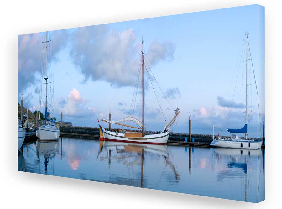 Schallschluckbild Blue Harbour 220 x 110 x 10 cm Akustikbild / Absorber "Blue Harbour"