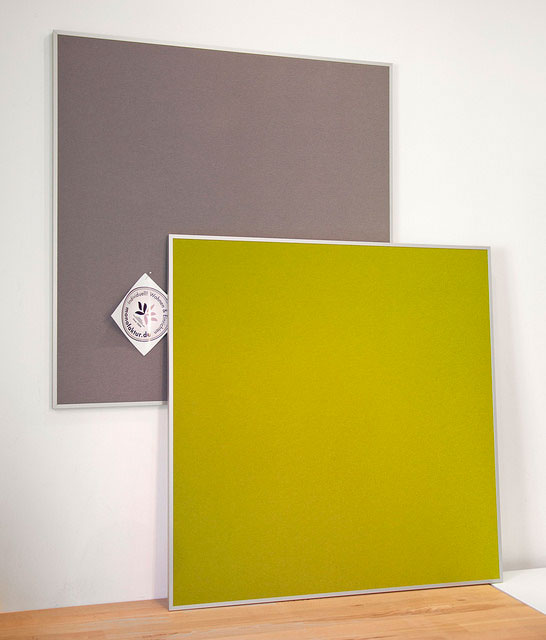 Pinwände - Taube und Lind im Quadrat Pinnwand / Design-Pinnboard nach Maß aus Wollfilz & Naturkork