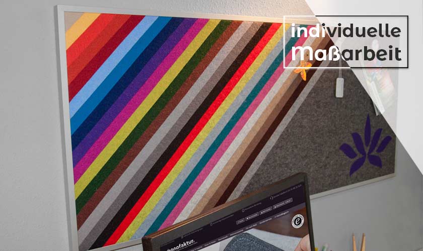 Pinnwand Striepes individualisierbar Pinnwand Striepes nach Mass