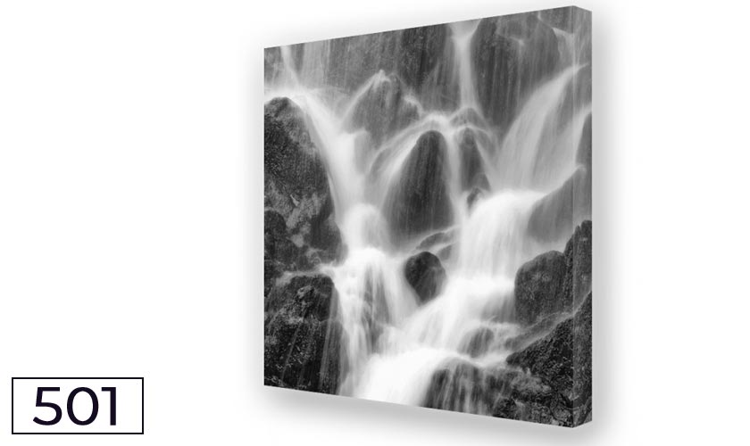 Schallreduktion durch Akustikbilder und Breitbandabsorber Wasserfall Akustikbild Wasserfall -Breitbandabsorber für eine gute Raumakustik