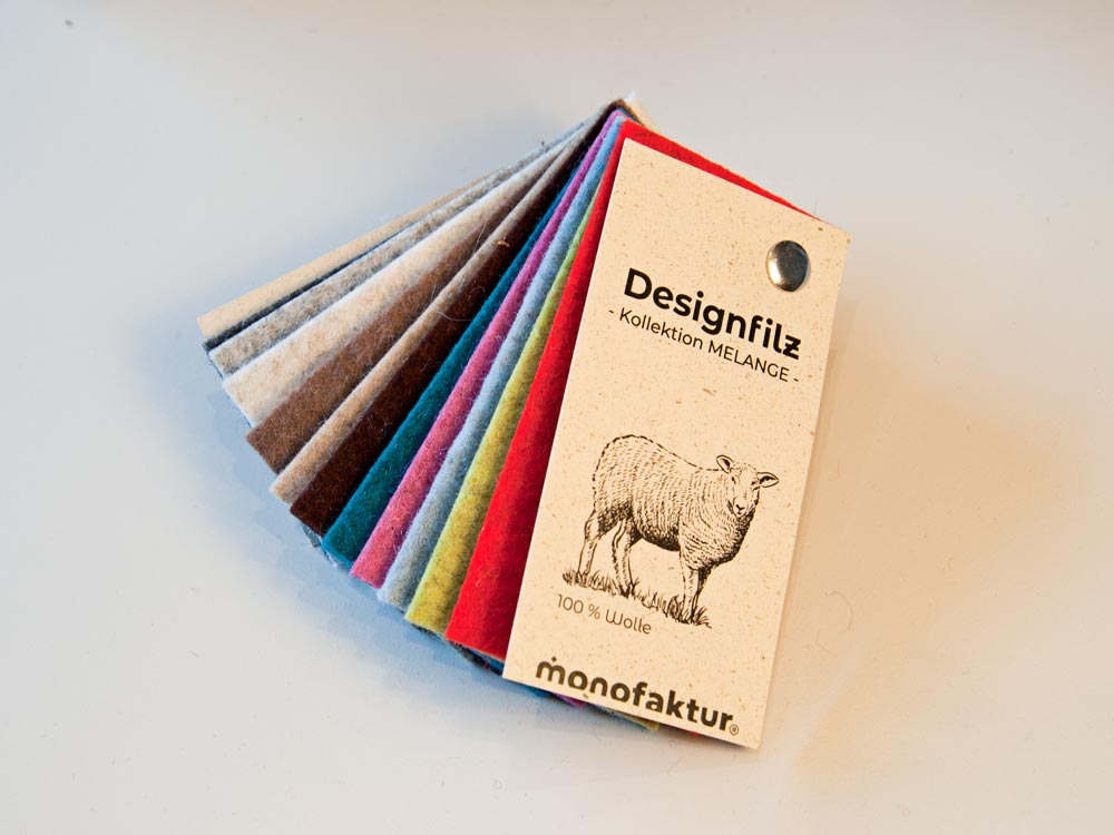 Designfilz: Musterfächer melange Designfilz: Musterfächer melange