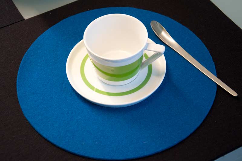 Platzset aus Filz - Rund Tischset aus Wollfilz rund