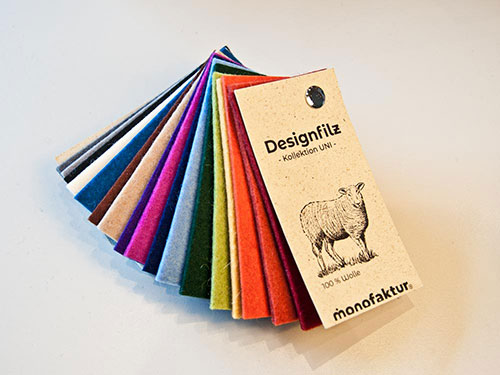 Musterfächer: Designfilz in 28 Farben