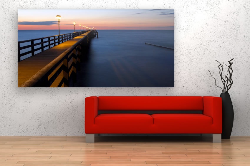 Schallschluckbild Seabridge 01 220x110x10 cm Akustikbild / Absorber "Seabridge 01"